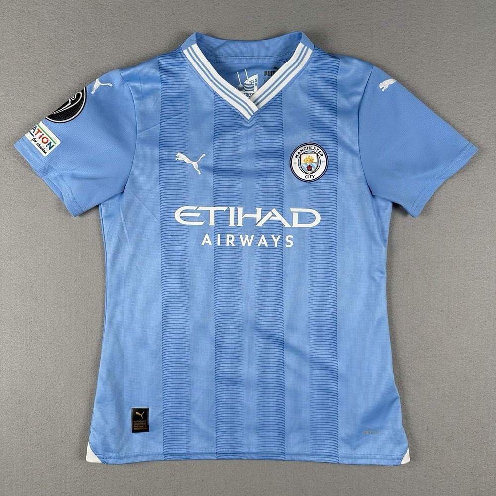 De Bruyne Manchester City Jersey Home Football Shirt Jersey 2023/2024 Puma Small